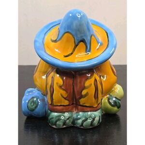Mexican Talavera‎ Art Pottery Pancho Statue Sleeping Siesta Sombrero Figure 4.5"